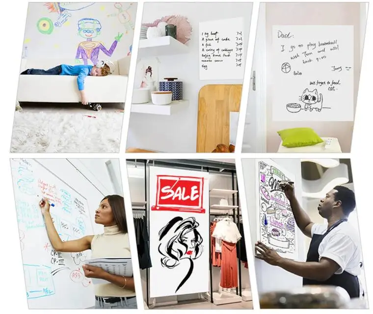 Pp Static Whiteboard Writing Film White Sheets Roll