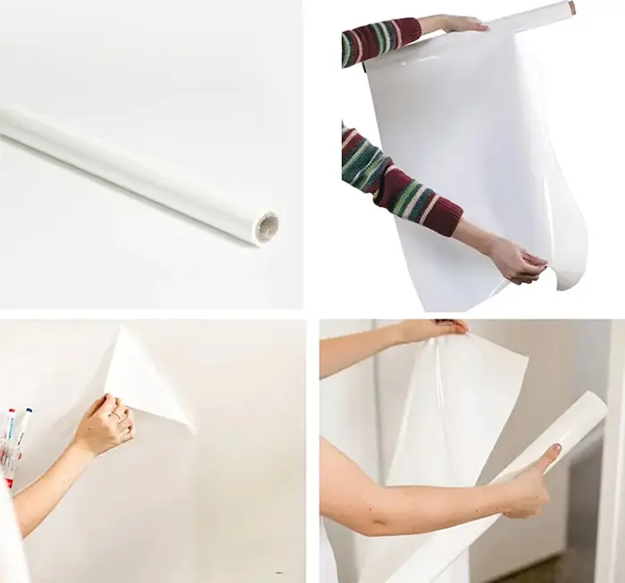 Pp Static Whiteboard Writing Film White Sheets Roll