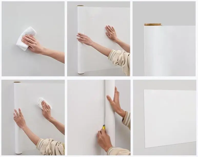 Pp Static Whiteboard Writing Film White Sheets Roll