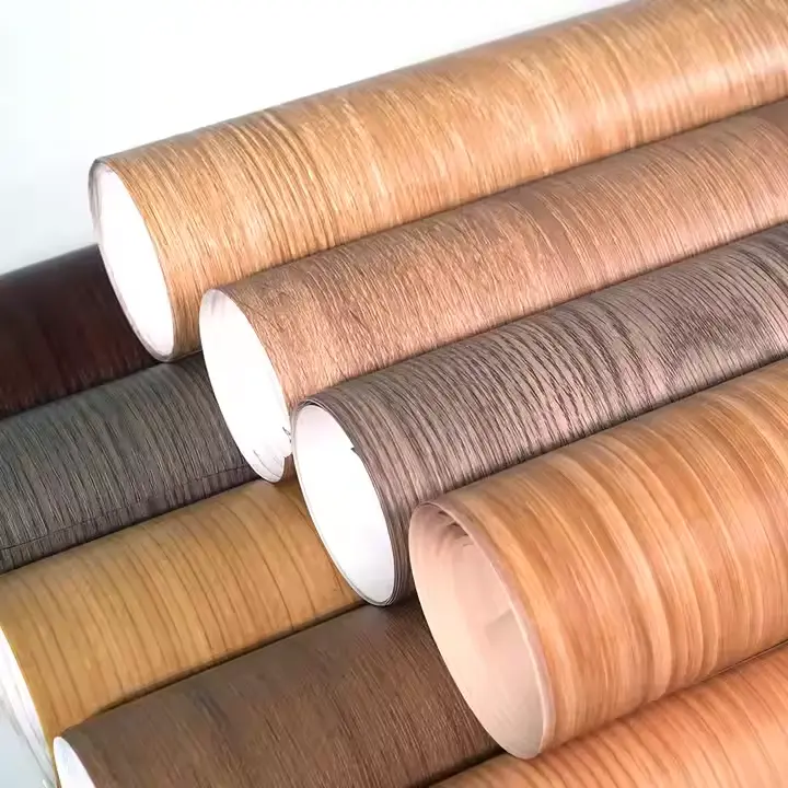 Wood Effect PVC PET PP Decorative Kitchen Vinyl Film